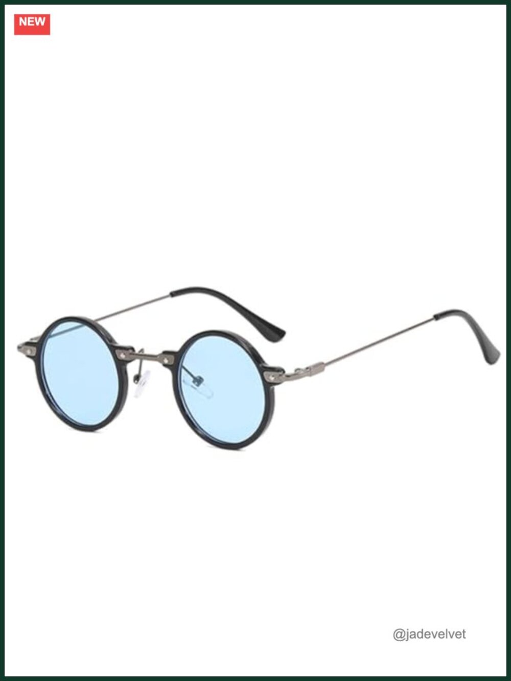 Unisex Round Metal Frame Sunglasses UV400 Protection Vintage Punk Circle